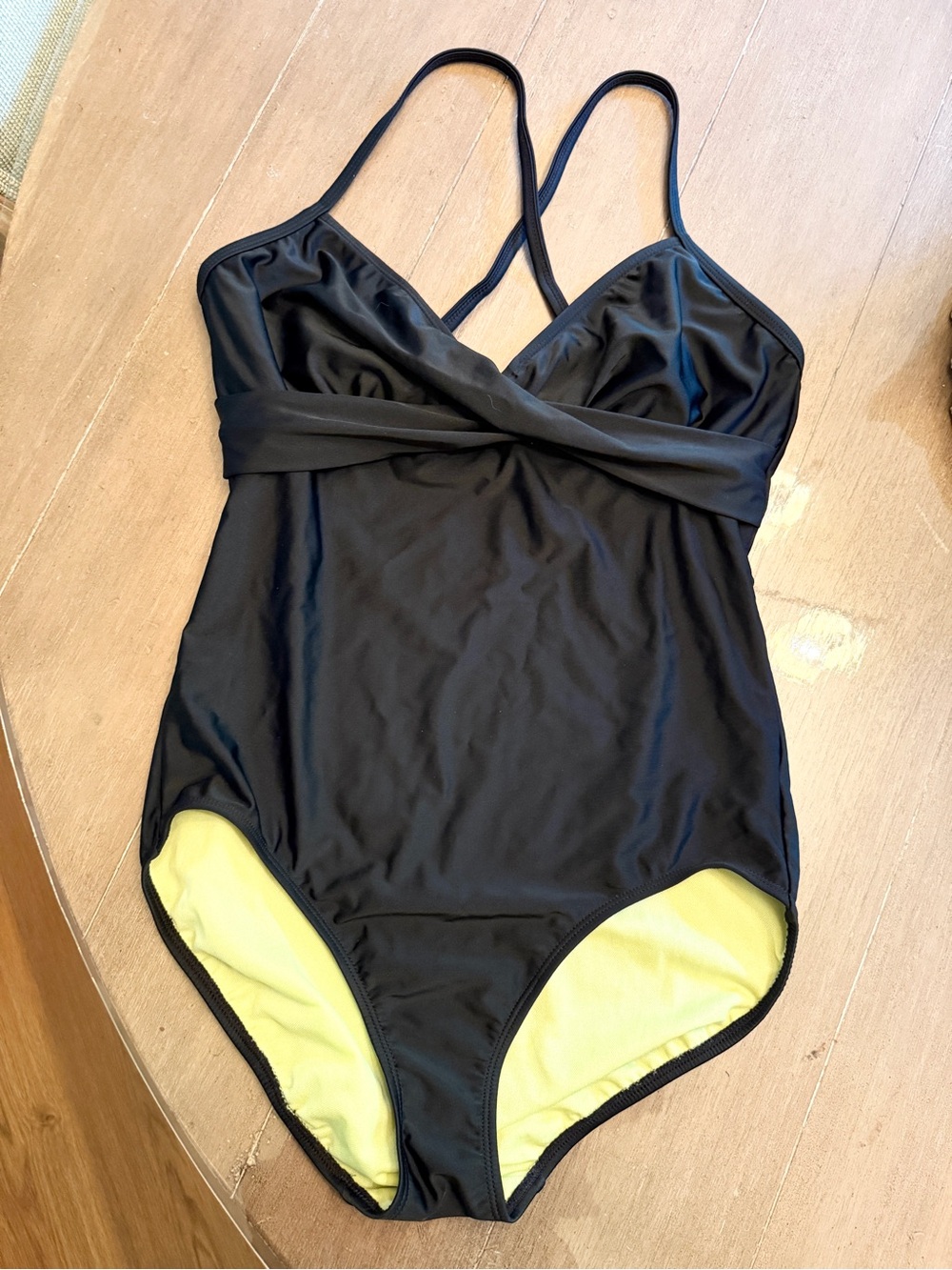 Athleta Black Underwire One Piece Swimsuit Size 36 B/C
